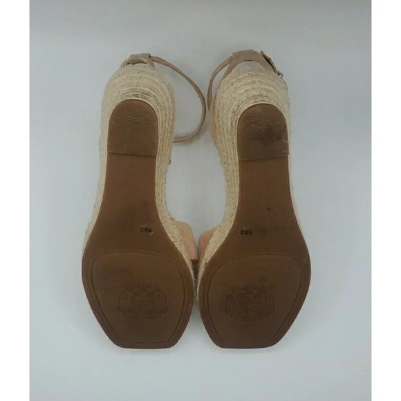 Vince Camuto Women Heel Wedge Shoes Open Toe Rose Gold Espadrille Sandal 9.5M - Picture 11 of 12